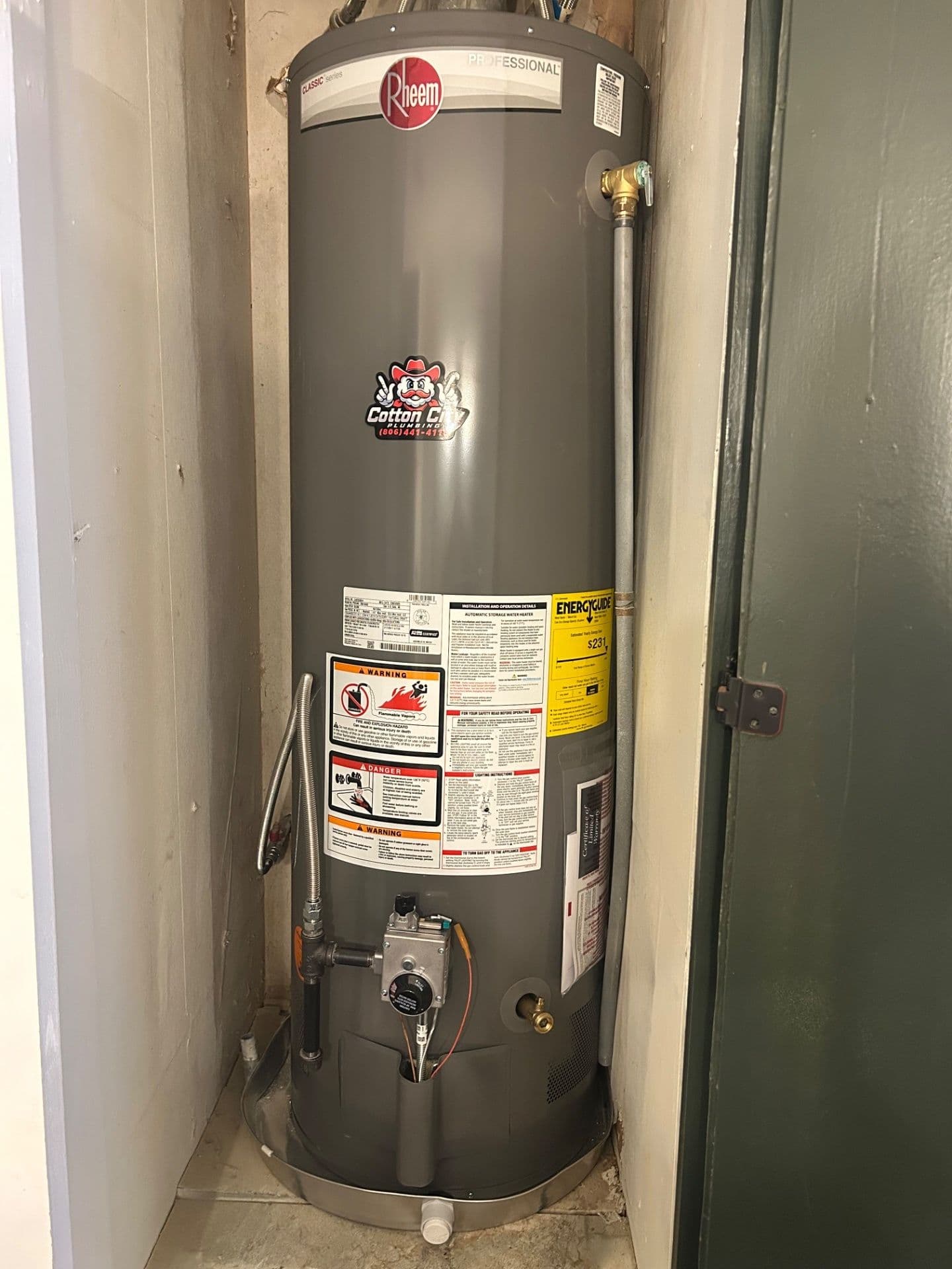 50-Gallon Rheem Gas Water Heater Replacement Done Right image