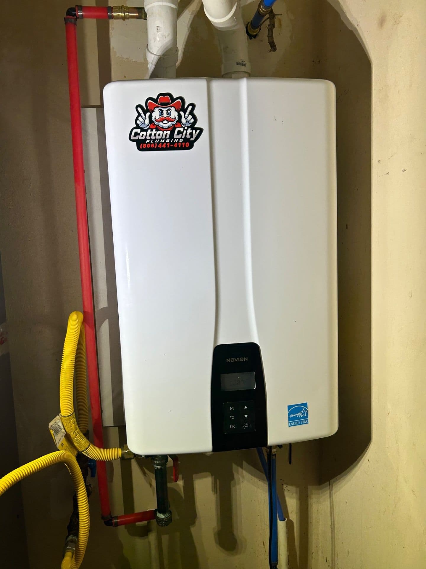 Navien Tankless Water Heater Install in Lubbock's Caprock Neighborhood image