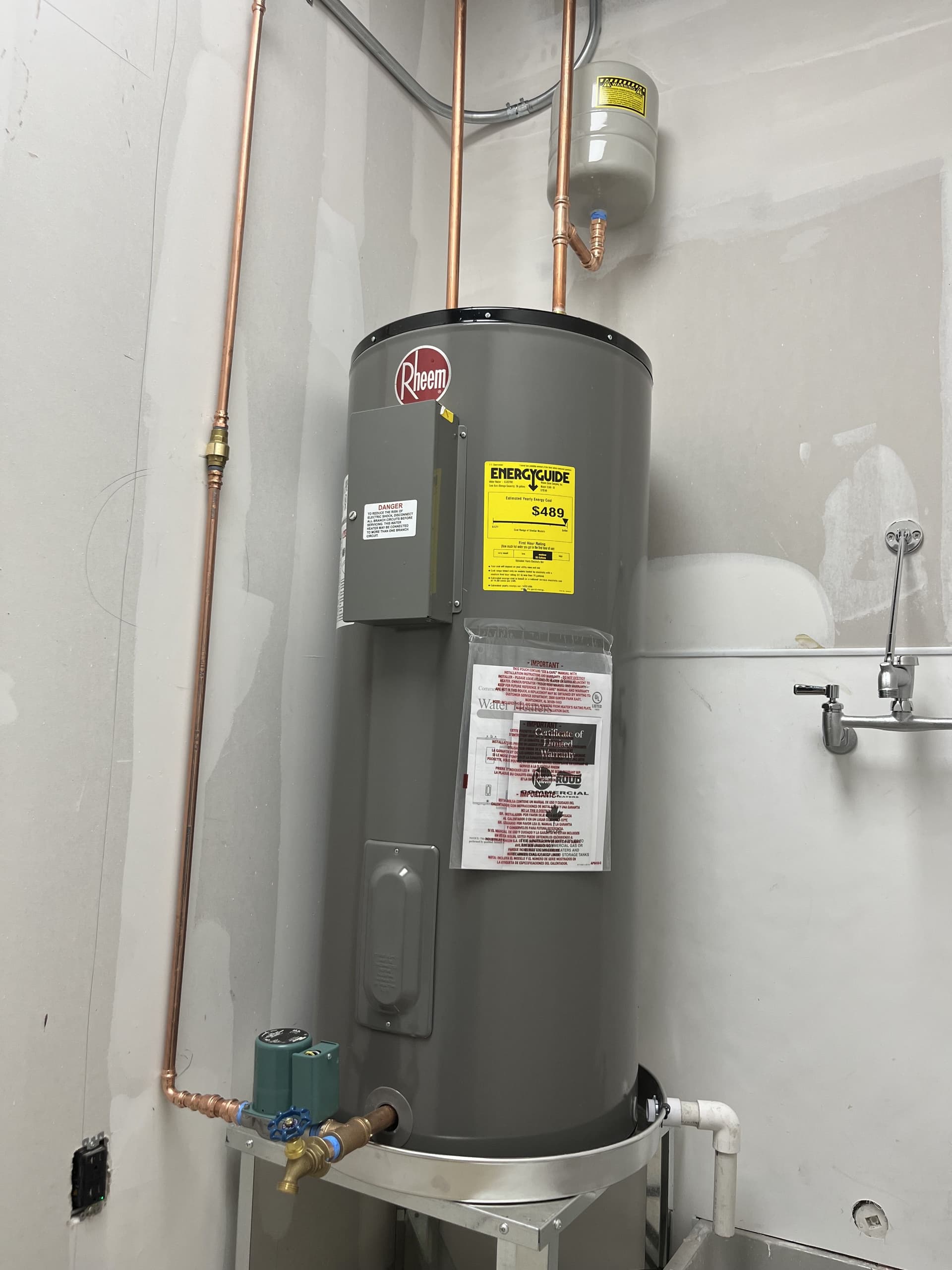 50-Gallon Electric Water Heater Install at Mulligan's Golf Bar image