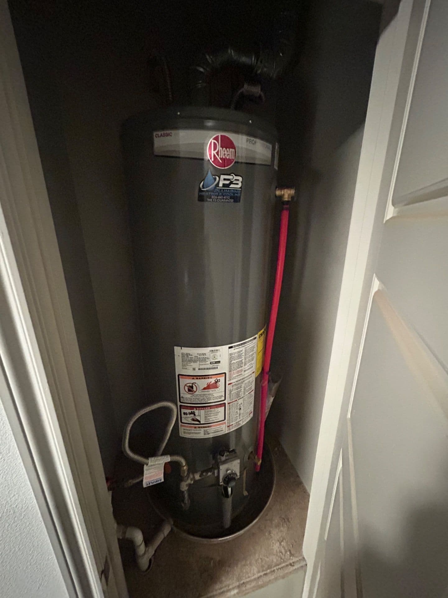50-Gallon Rheem Gas Water Heater Replacement Done Right image