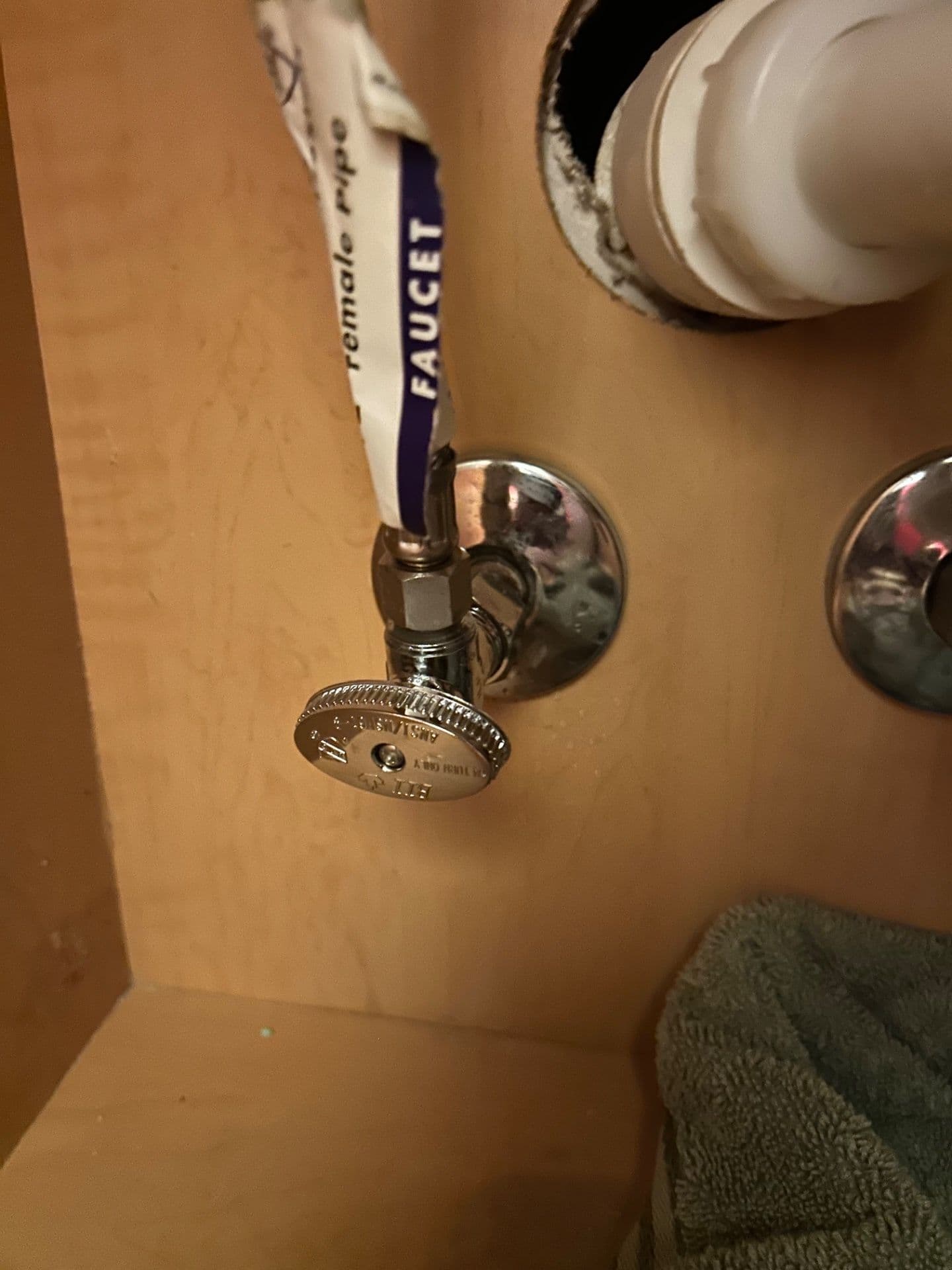 Hot-Side Angle Stop Replacement on a Bathroom Sink in Lubbock image