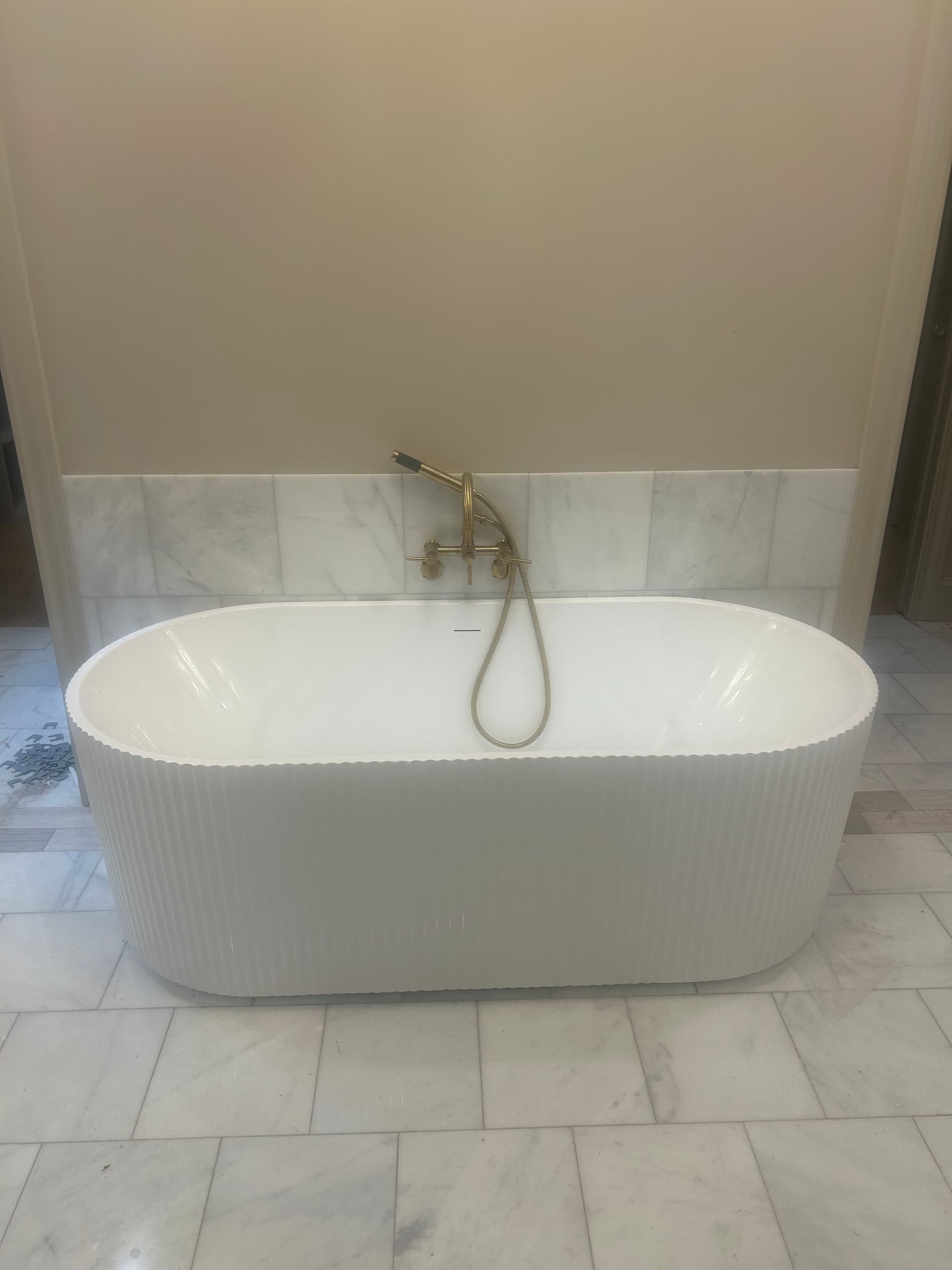 Freestanding Tub Install for the Parade of Homes image