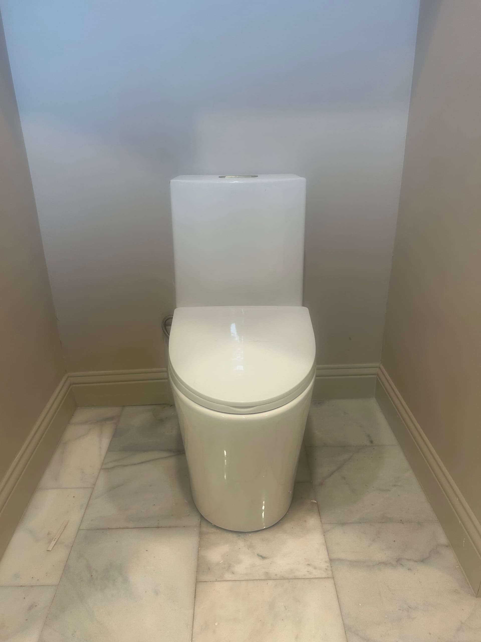 One-Piece Toilet Install in a Custom Home Done Right image