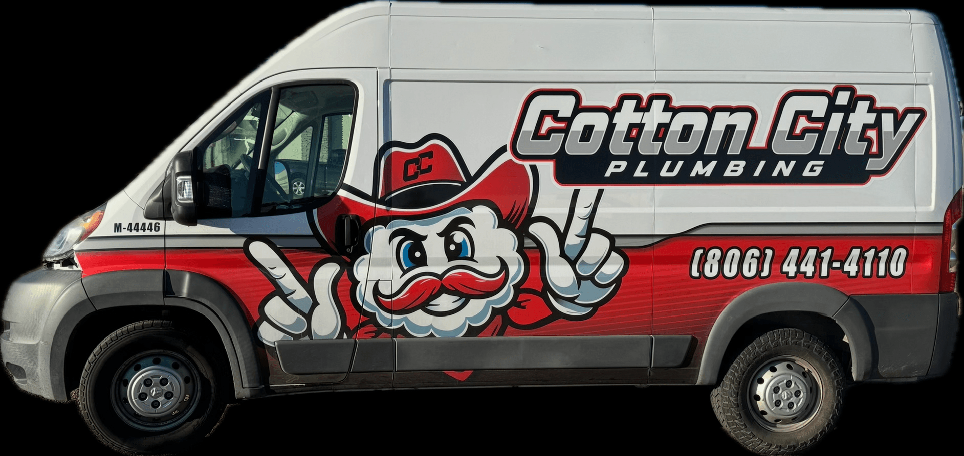 Cotton City Plumbing branded service van - Professional plumbing services in Lubbock TX